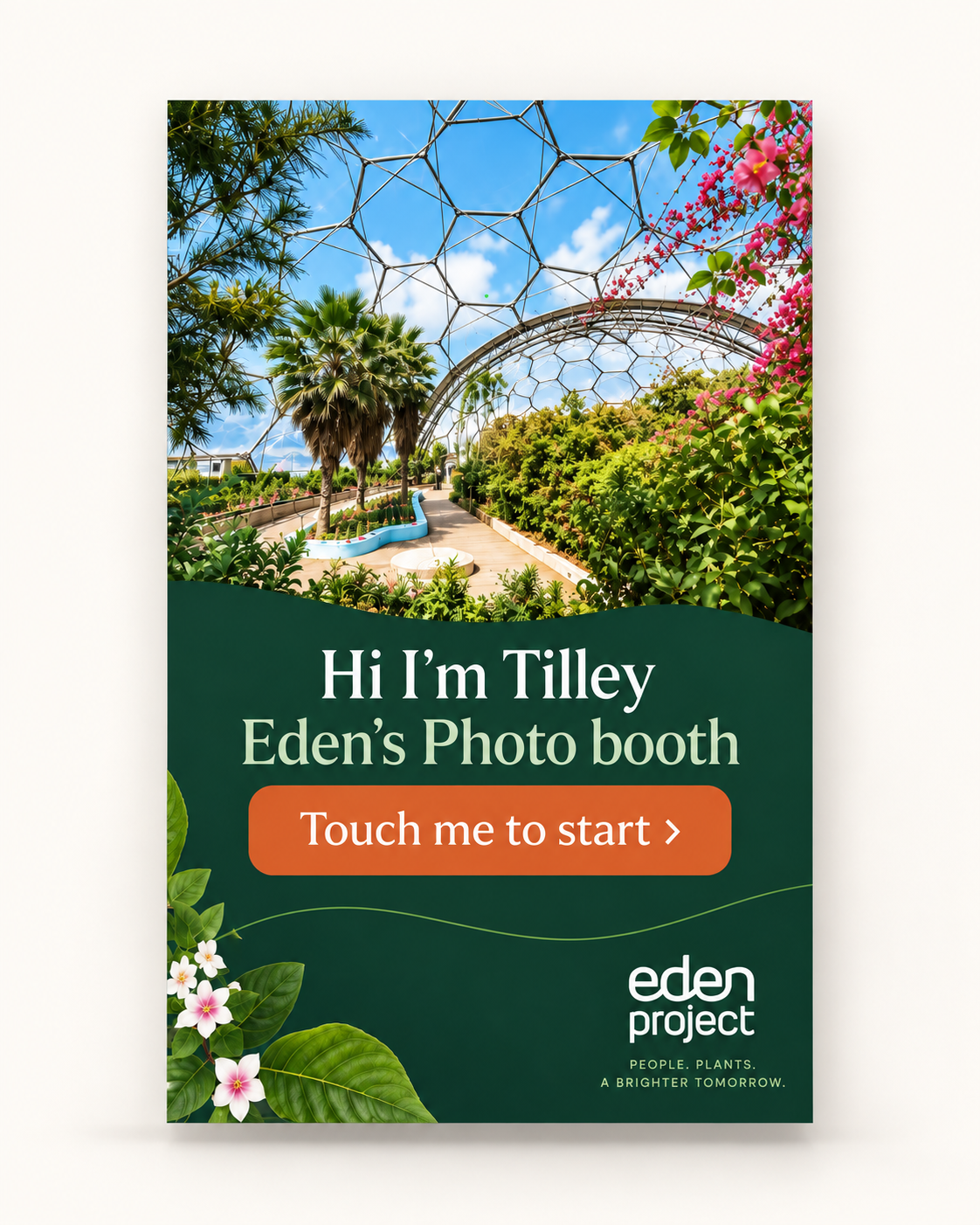 Example of a branded venue welcome screen